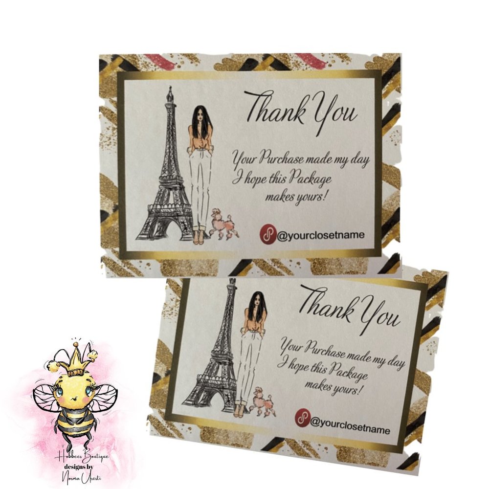 Thank You Insert Cards - Small Business Thank You Card -Thank You Package Insert